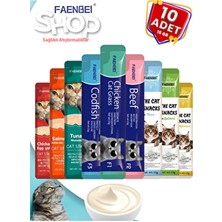 Faenbei Krema Kedi Ödül Maması 15GR (10 Adet) (Karışık Çeşitli)