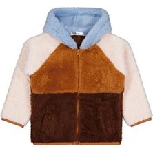 Civil Boys Baskılı Hırka %100 Pamuklu Uzun Kol Turuncu Renkli Kapüşonlu 2-5 Yaş Erkek Çocuk İçin