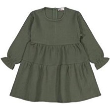 Civil Girls Kat Kat 2-5 Yaş Elbise - Haki 5-6 Yaş