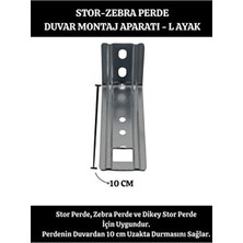 Esdeh Dikey Stor Perde Duvar Montaj Aparatı - L Ayak Metal Kumaş Dokuması Düz Desen