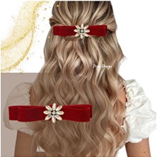 Pegu Baby Collection 2 cm Kadife Taşlı Özel Tasarım Otomatik Toka 13