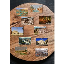 Tasarımistan Şanlıurfa Magnet Seti 10 Adet 8,5x6 cm Tarihi ve Kültürel Yerler Serisi Mıknatıslı