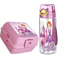  1 takım schooly suluk matara beslenme kabı beslenme çantası set okul seti little prenses