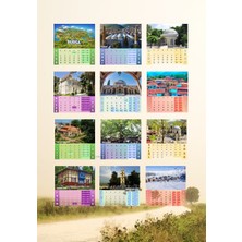 Tasarımistan 2026 Takvimi Bursa Şehir Temalı 10X10CM Mıknatıslı Buzdolabı Süsü