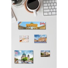 Tasarımistan Berlin Almanya Şehir Buzdolabı Magnet Seti 5 Farklı Fotoğraflı