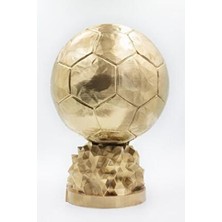 BamBam Sanat 3D Ballon D'or Cup (15 Cm) Ballon D'or Kupası Altın Boyalı