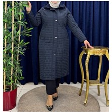 Kapitone Içi Kürklü Kaban Mont 110CM Büyük Beden Ara Boy Kalıbı Dardır 1 Beden Büyük Tercih Edebilir