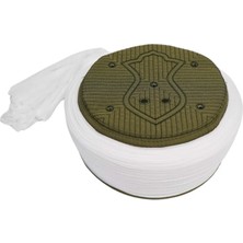 Sarıkhane Çocuk Namaz Sarığı - Beyaz Kumaş - Yeşil Takke - Düz Sarım - Nâli Şerif - 4 Metre (Züabeli)