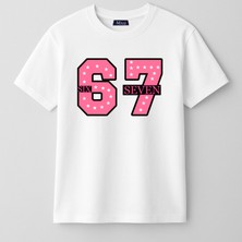 Mixxi Fashion Six Seven 67 Baskılı Kısa Kollu Kız Çocuk Tişört (4-13 Yaş)