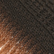 Rus Afro Dalgası Saç - Siyah / Bakır Ombreli Pk