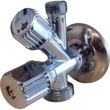 MegaVitrin Tema Dual Çatallı Ara Musluk - Çamaşır/bulaşık Makinesi ve Filtreli Musluk Bir Arada