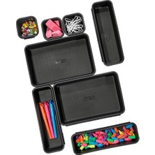 Madesmart Çekmece Organizasyonu Için 8 Parçalı Kilitli Bin Paketi, Plastik Kilitli Önemsiz Çekmece Organizatör Tepsisi, Granit