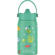 SipnJoy - Lil'straw Çocuk Su Termosu | 420 ml - Ocean Whisper (5 Adet)