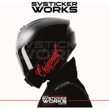 Sv Sticker Works Criminal Yazılı Kask Sticker Tüm Kasklar Uyumlu Tek Yön 1 Adet