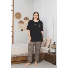 Asel Büyük Beden Likralı Penye Pijama Takımı