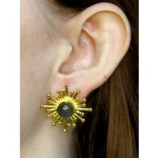 Esha Doğal Taş Labradorit Doğal Taşlı Altın Kaplama Küpe EUKU28LBT