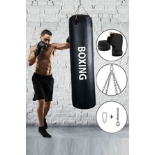 Spor Byfit 70 cm Hazır Dolu Gençlere Yönelik Boks Torbası ve Boks Bandajı