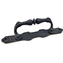 Ayder Timya Antika Tarz Dekoratif Pirinç Dar Yan Çekme Kapı Kolu - 225x37 mm, Oksit TG/Tmya1395 215590