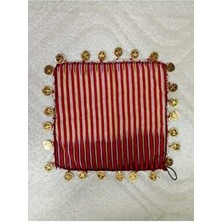 Labella Collection Kına Düğün Için Keşan Kumaş Mendil Çizgili Liralı 22X22 cm  5 Adet