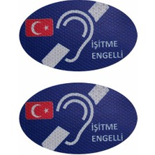Makri Işitme Engelli Oto Sticker Araç Etiketi 2 Adet (Reflektif)