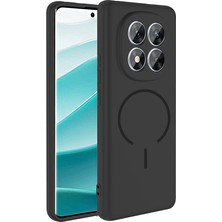 Ecruz Redmi Note 14 Pro 4g Kılıf M-Safe Şarj Özellikli Zore Meta Kapak - Siyah