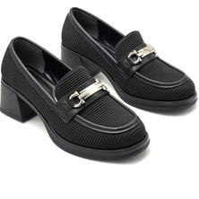 Kindep Kalın Topuklu Günlük Kadın Ayakkabı Siyah