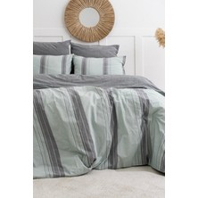 Marcalanya Doğal Ipliği Boyalı Çift Kişilik Pamuklu Nevresim Takımı Kutulu Duvet Cover Set (Lastikli Çarşaf)