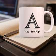 Dragon Store Kişiye Özel Baş Harf ve Isimli Her Isme Uygun Beyaz Porselen Kupa Bardak Kaliteli