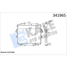 Kale 341965 - Radyatör Brazing H100 04 Ac Klimasız Mek 445×580X26 Al-Pl