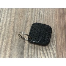 Onyx Airtag Uyumlu Siyah Desenli Tasarım Gizli Anahtarlık Kılıf – Çanta/valiz/anahtar Için (Tam Koruma)