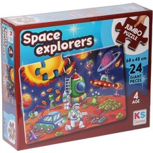 Sinerjim JP 31011 Space Explorers Jumbo Puzzle 24 Parça -KSPuzzle