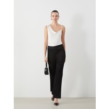 Lc Waikiki Yeni Sezon Beli Lastikli Dokulu Kadın Pantolon
