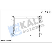 Kale 0529302AL - Radyatör Lgn Iı 1.6-1.8-2.0-1.9 Dcı Ac Mek Otom 670×399X26 2 Sıra Al Sistem