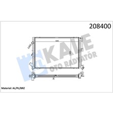 Kale 0529291AB - Radyatör Lgn 1.8-2.0 16V-2.2 D Espace Iıı 2.0 Ac Mek Otom 1 Sıra Pa Sistem 635×441X47