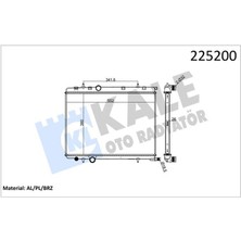 Kale 2045011AB - Radyatör 307 00 C4 04 1.4 16V-1.6 16V-PARTNER-BERLINGO 97 2.0hdı 00 Ac /- MEKX562X378X27 Al/pl/brz