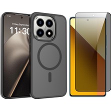 Vendas Xiaomi 15T Kılıf Sert Pc Arka Yüzey Wireless Şarj Özellikli Zore Flet M-Safe Kapak + Hayalet Ekran Koruyucu