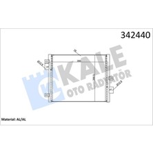 Kale 342440 - Klima Kondenseri Porsche 911-TARGA-BOXSTER-CAYMAN Al-Al