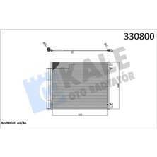 Kale 050ABC091 - Klima Radyatörü Kondenseri Renault Megane Iv 15 Talısman 15 Grand Sc Nıc Iv 16 1.2tce 1.3 Tce 1.5dci 1.6sce 1.6dci Ac Mek. Atom. Al Brz