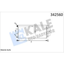 Kale 342560 - Klima Radyatoru Kondenseri Renault Master Iıı 10 Opel Movano B 10 2.3dci 775×351X16 Alüminyum Kurutucu Ile