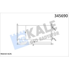 Kale 345690 - Klıma Radyatoru Kondanser Transıt V184 2.0tdcı 2.4 Tdcı 00 06