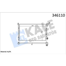 Kale 346110 - Radyatör Doblo-Doblo Cargo 1.4 10/05 1.6-1.9d 01 Mek Ac Al/pl/brz
