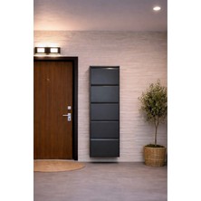 Effe Yapı Dekor Antrasit 5 Kapaklı Metal Ayakkabılık