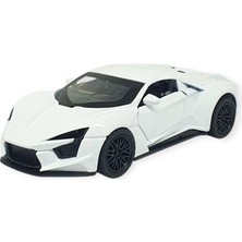 Çek Bırak Metal Arabalar 13 cm - SR2210- Beyaz (Lisinya)