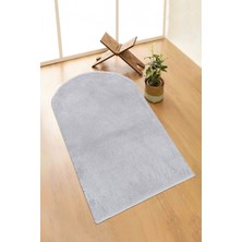Valery Home Vl Yıkanabilir Peluş Gri Seccade Overloklu Namazlık 60 x 100