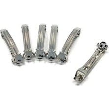 Tahtakaledeyim 10 Adet 8 cm Gümüş Renk Metal Otomatik Toka Boş Süslenmemiş