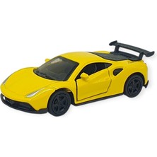 Çek Bırak Metal Küçük Arabalar 8 cm - 6411A-17 - Sarı (Lisinya)