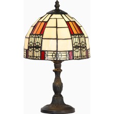 Home London Breeze L30728 El Yapımı Tiffany Color Block Masa Lambası 13 Inç