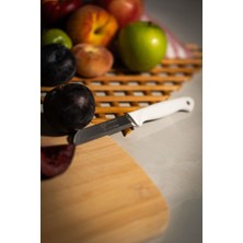 Royal Gross Solingen Simli Deliksiz Meyve Bıçağı – Beyaz Saplı, 18,5 Cm, Paslanmaz Alman Çeliği (4lü)