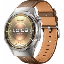 MMP Shop Huawei Watch Gt6 Pro 46MM Uyumlu Yüksek Kalite Dikiş Detaylı Metal Tokalı Pu Deri Kordon