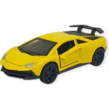 Çek Bırak Metal Küçük Arabalar 8 cm - 6411A-21 - Sarı (Lisinya)